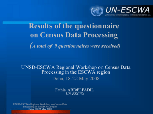 ( Results of the questionnaire on Census Data Processing