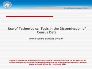 Use of Technological Tools in the Dissemination of Census Data