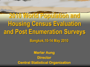 2010 World Population and Housing Census Evaluation and Post Enumeration Surveys