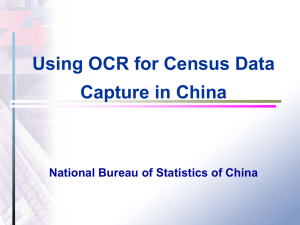 Using OCR for Census Data Capture in China