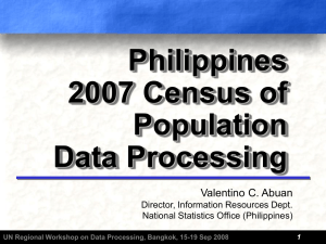 Philippines 2007 Census of Population Data Processing
