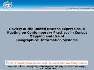 Review of the United Nations Expert Group Mapping and Use of