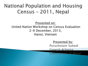 Presented on: United Nation Workshop on Census Evaluation 2-6 December, 2013, Hanoi, Vietnam