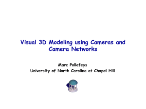Visual 3D Modeling using Cameras and Camera Networks Marc Pollefeys