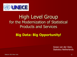 High Level Group for the Modernization of Statistical Products and Services