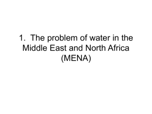 1.  The problem of water in the (MENA)