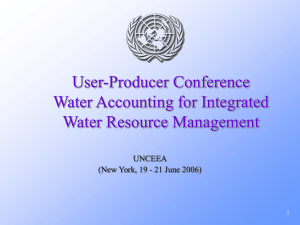 User-Producer Conference Water Accounting for Integrated Water Resource Management UNCEEA