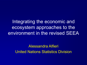 Integrating the economic and ecosystem approaches to the Alessandra Alfieri