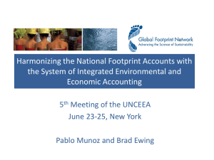 Harmonizing the National Footprint Accounts with Economic Accounting