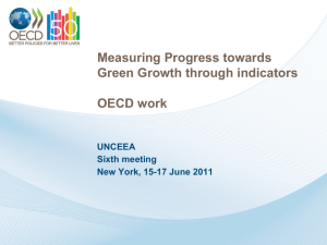 Measuring Progress towards Green Growth through indicators OECD work UNCEEA