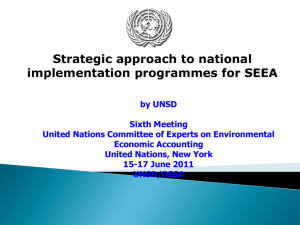 Strategic approach to national implementation programmes for SEEA