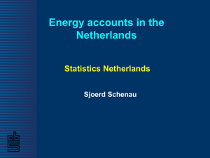 Energy accounts in the Netherlands Statistics Netherlands Sjoerd Schenau