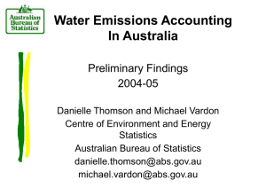 Water Emissions Accounting In Australia Preliminary Findings 2004-05