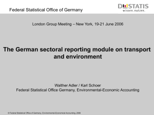 The German sectoral reporting module on transport and environment