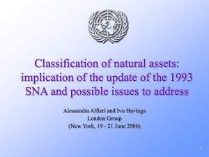 Classification of natural assets: implication of the update of the 1993