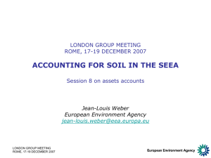 ACCOUNTING FOR SOIL IN THE SEEA LONDON GROUP MEETING