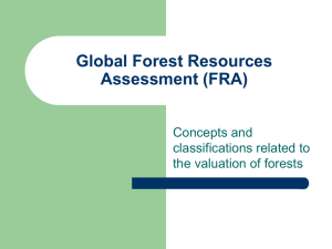 Global Forest Resources Assessment (FRA) Concepts and classifications related to