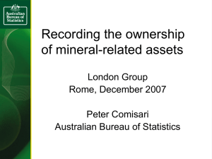 Recording the ownership of mineral-related assets London Group Rome, December 2007