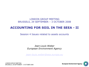 ACCOUNTING FOR SOIL IN THE SEEA - II