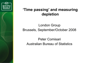 ‘Time passing’ and measuring depletion London Group Brussels, September/October 2008