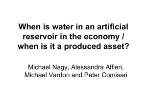 When is water in an artificial reservoir in the economy /