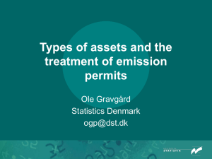 Types of assets and the treatment of emission permits Ole Gravgård
