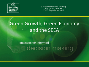 Green Growth, Green Economy and the SEEA 17 London Group Meeting