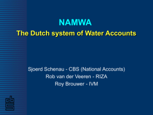 NAMWA The Dutch system of Water Accounts