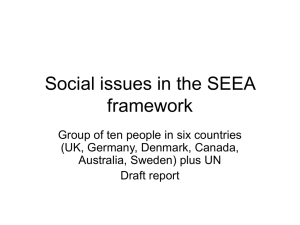 Social issues in the SEEA framework