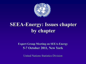 SEEA-Energy: Issues chapter by chapter 5-7 October 2011, New York