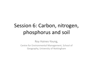 Session 6: Carbon, nitrogen, phosphorus and soil Roy Haines-Young,