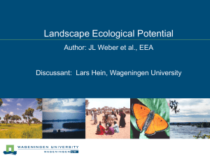 Landscape Ecological Potential Author: JL Weber et al., EEA