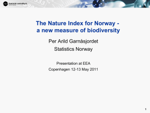 The Nature Index for Norway - a new measure of biodiversity
