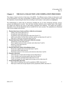 Chapter 3 THE DATA COLLECTION AND COMPILATION PROCESSES  6 November 2013