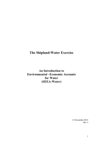 The Shipland-Water Exercise  An Introduction to Environmental –Economic Accounts
