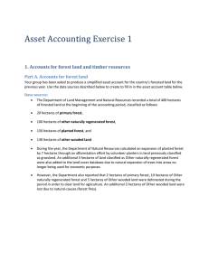 Asset Accounting Exercise 1 Part A. Accounts for forest land