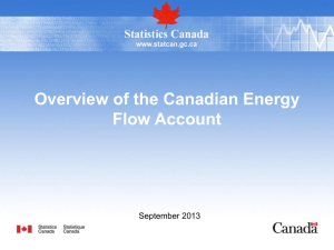 Overview of the Canadian Energy Flow Account September 2013