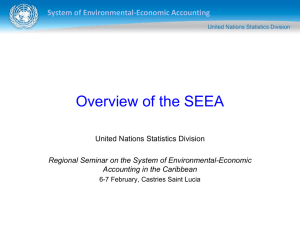 Overview of the SEEA System of Environmental-Economic Accounting United Nations Statistics Division