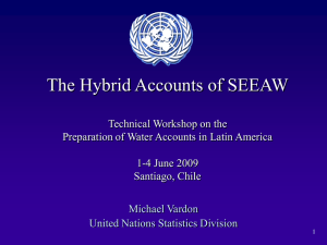 The Hybrid Accounts of SEEAW Technical Workshop on the 1-4 June 2009