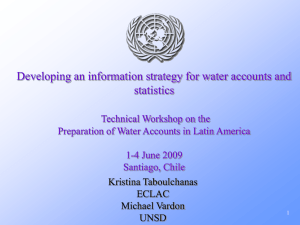 Developing an information strategy for water accounts and statistics