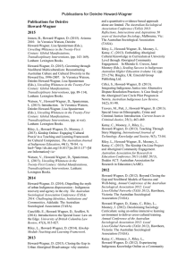 Publications for Deirdre Howard-Wagner Publications for Deirdre Howard-Wagner 2015