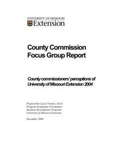 County Commission Focus Group Report ’ perceptions of County commissioners