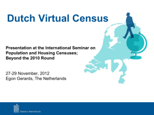 Dutch Virtual Census Presentation at the International Seminar on