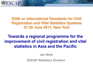 EGM on International Standards for Civil Registration and Vital Statistics Systems