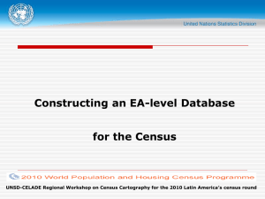 Constructing an EA-level Database for the Census