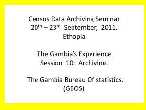 Census Data Archiving Seminar 20 – 23 September,  2011.