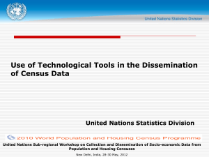 Use of Technological Tools in the Dissemination of Census Data