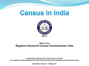 Registrar General &amp; Census Commissioner, India Office of the