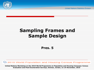 Sampling Frames and Sample Design Pres. 5