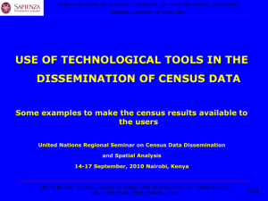 USE OF TECHNOLOGICAL TOOLS IN THE DISSEMINATION OF CENSUS DATA the users